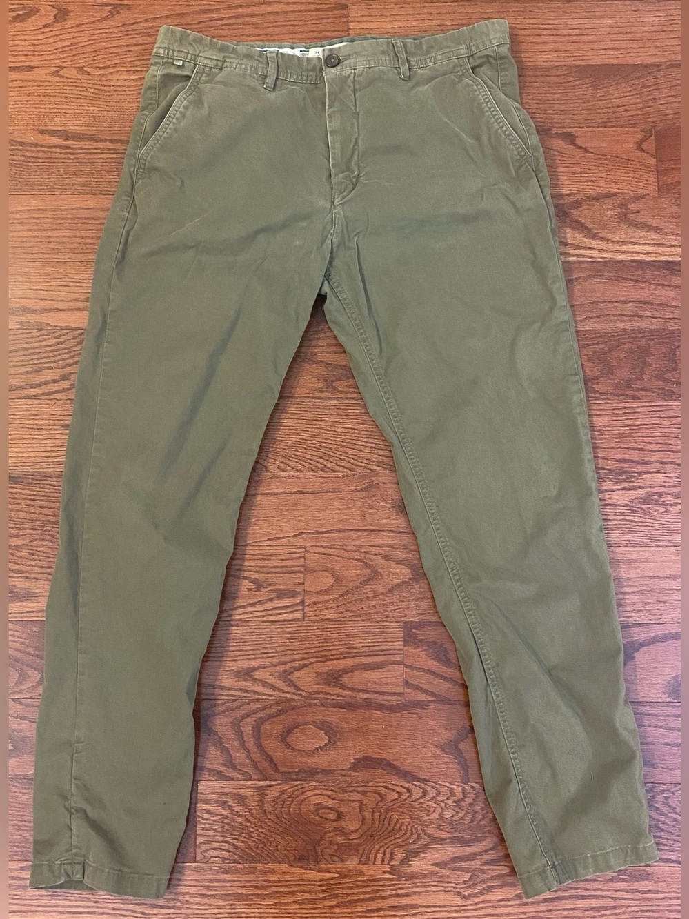 Denim & Flower Ricky Singh Pants Sz 34 EUR 44 Slim Olive Green 4 Pockets